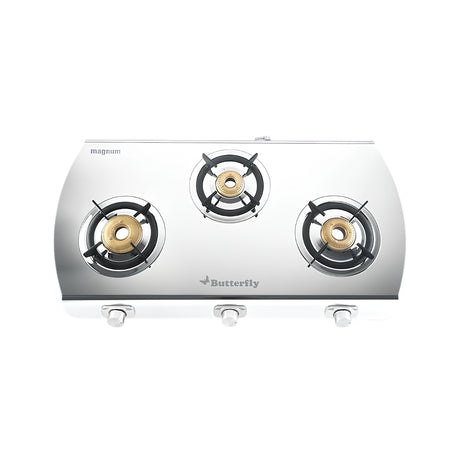 ButterflyMagnum3BurnerGasStove-Silver_FrontView_1