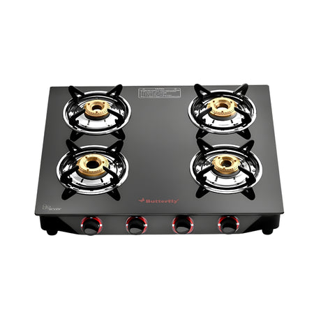 ButterflyQuadro4-BurnerGlass-TopGasStove_Black_FrontView_1