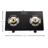 Butterfly Duo Plus 2-Burner Glass-Top Stove – Black Glass