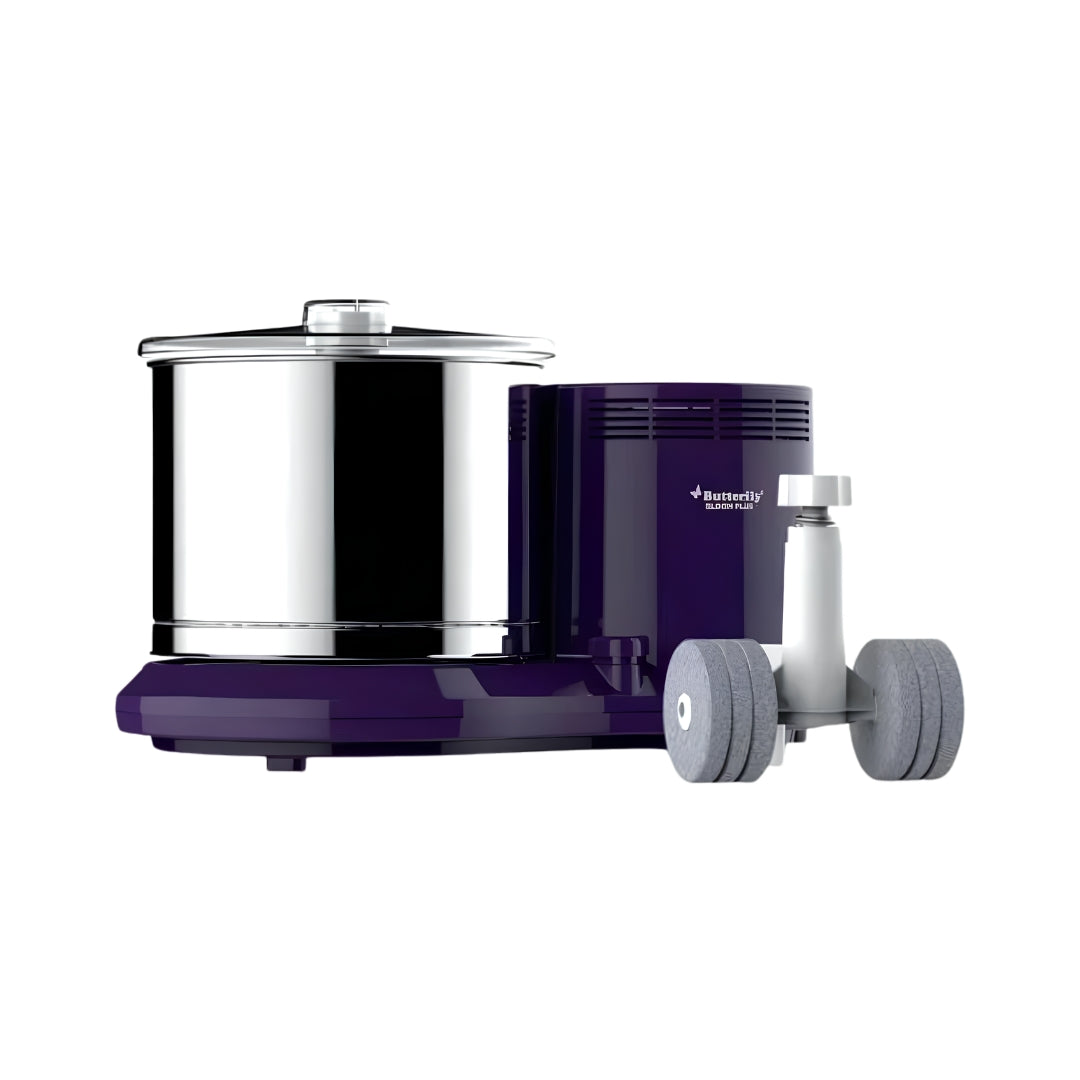 Butterfly Bloom Plus 2L Tablet Wet Grinder - Purple_Front View