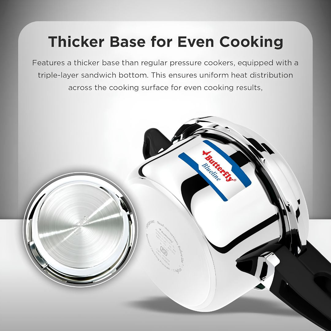 Butterfly Blue Line Stainless Steel Pressure Cooker 5 L_Features 2