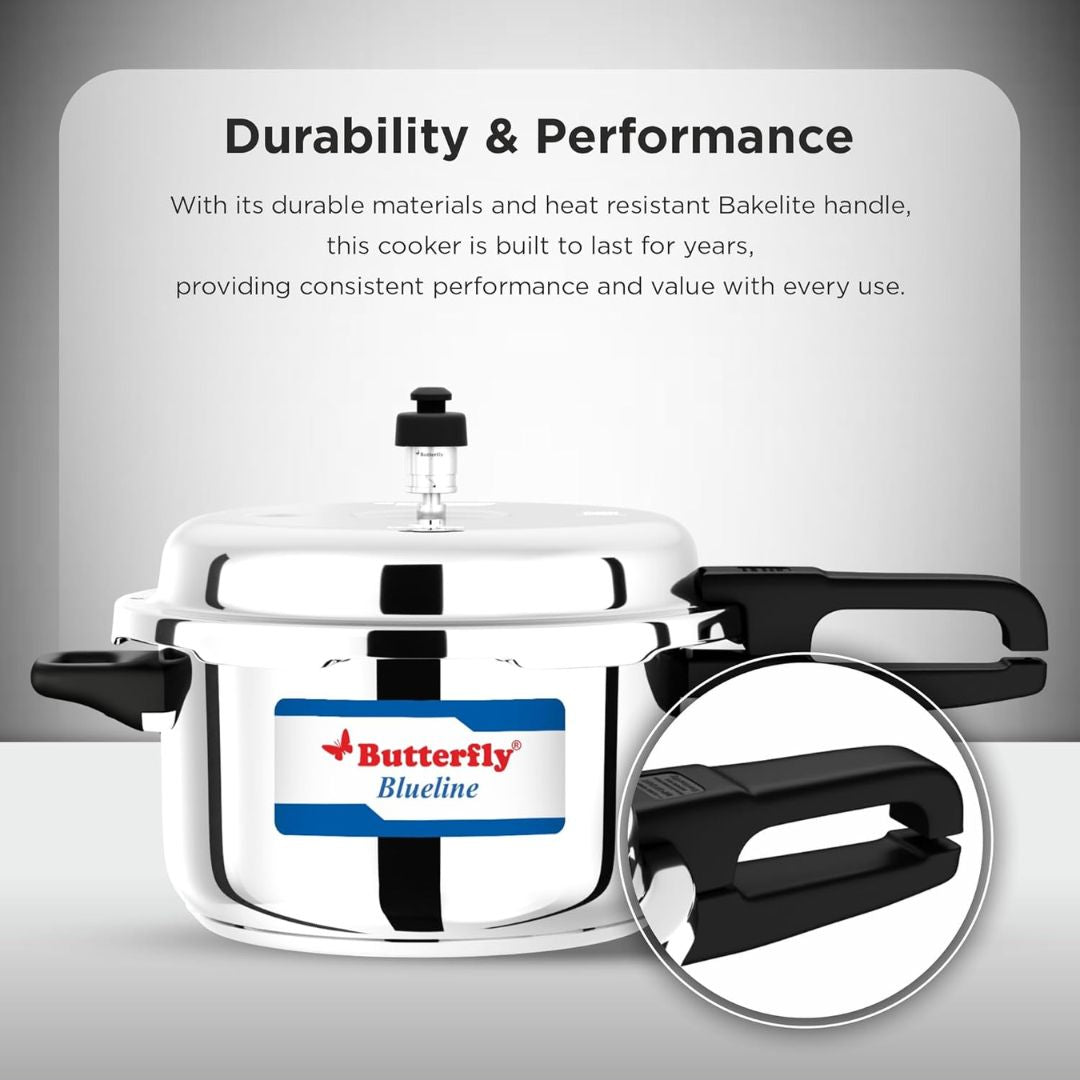 Butterfly Blue Line Stainless Steel Pressure Cooker 5 L_Features 4