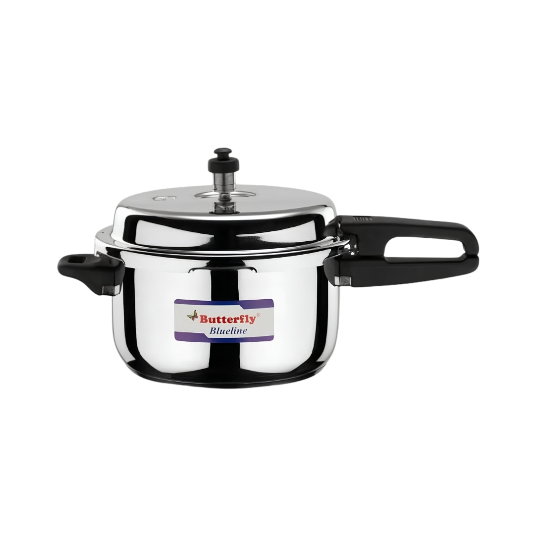 Butterfly Blue Line Stainless Steel Pressure Cooker 5 L_Front View