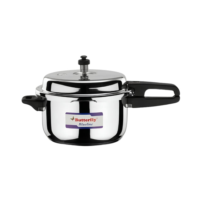 Butterfly Blue Line Stainless Steel Pressure Cooker 5 L_Front View