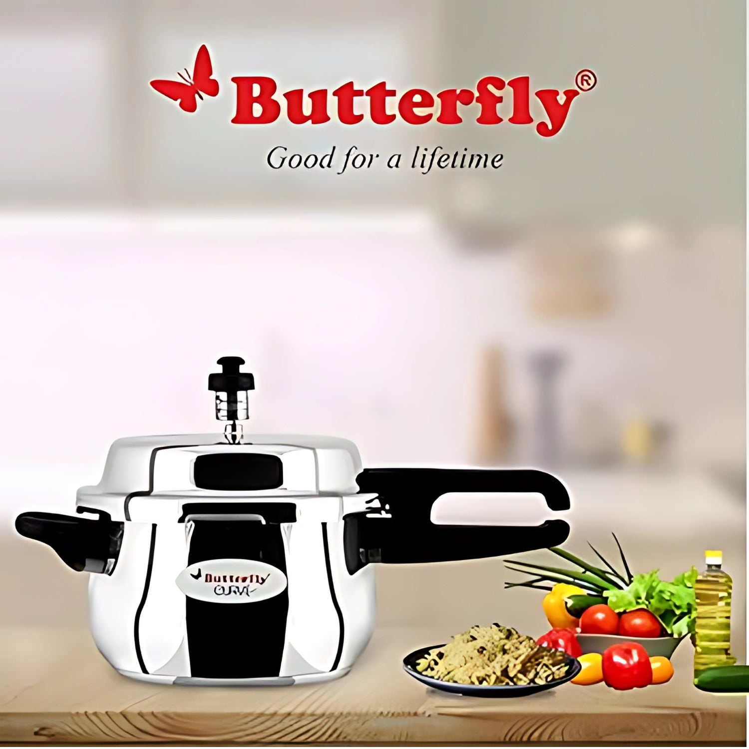 Butterfly Curve SS Pressure Cooker 3 L_6