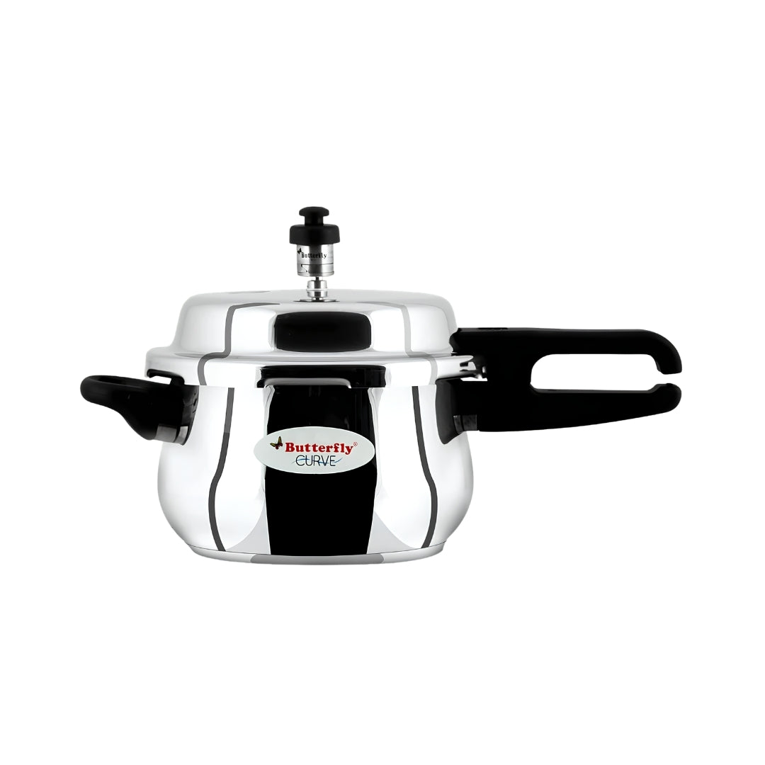 Butterfly Curve SS Pressure Cooker 3 L_Front View