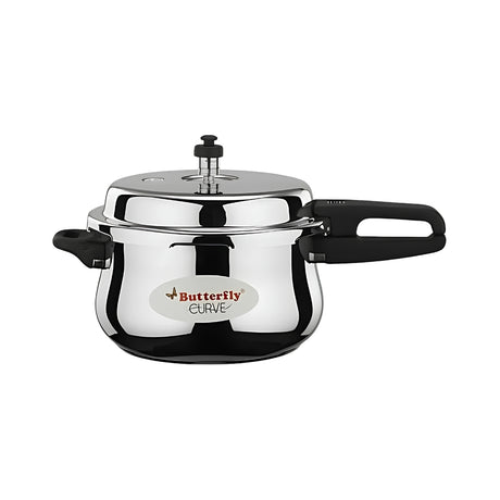 Butterfly Curve SS Pressure Cooker 5.5 L_Front view