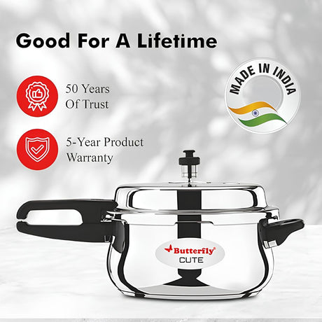 Butterfly Cute SS Pressure Cooker with Glass Lid 3 L_Features 5