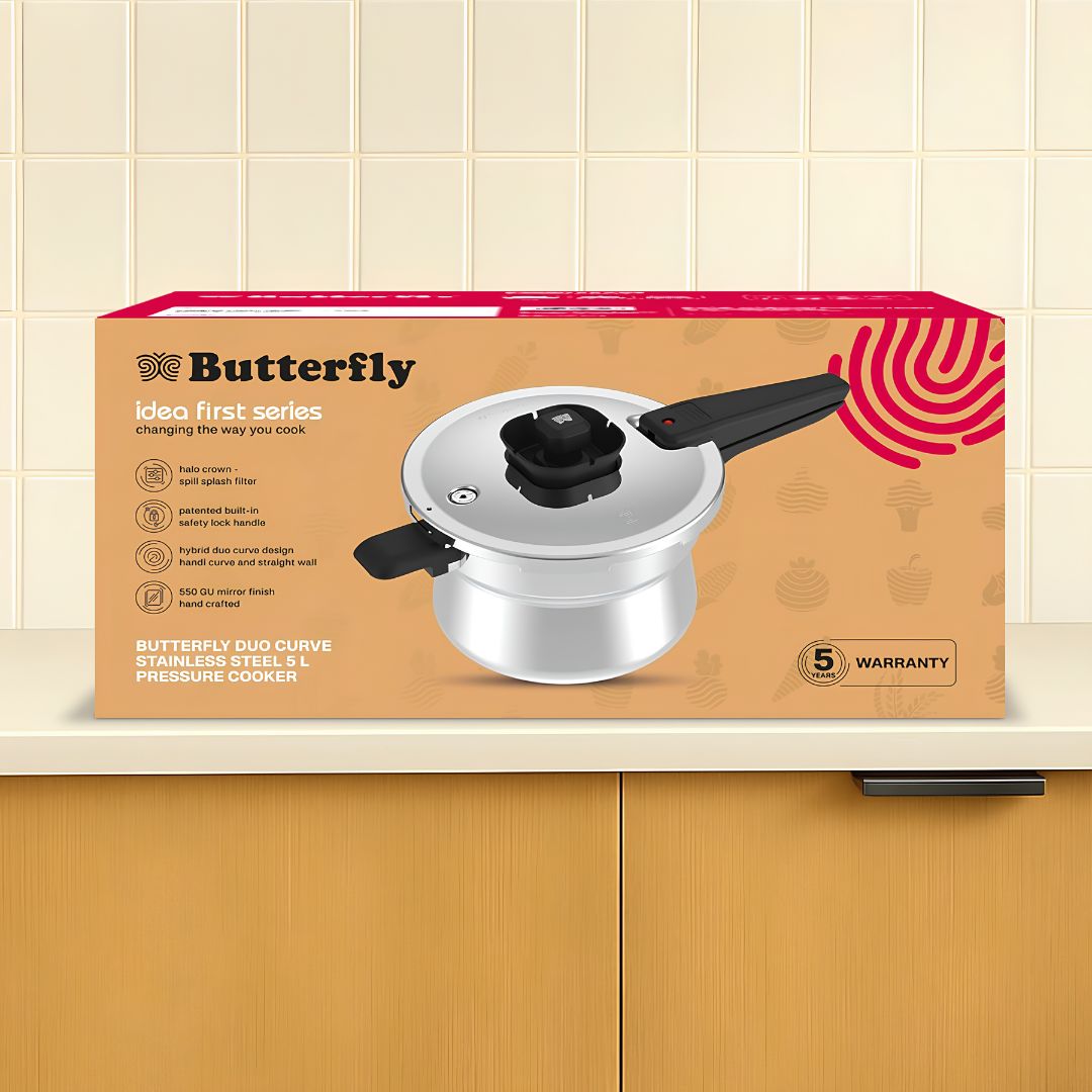 Butterfly Duo Curve Stainless Steel Pressure Cooker 5 L_Features 4