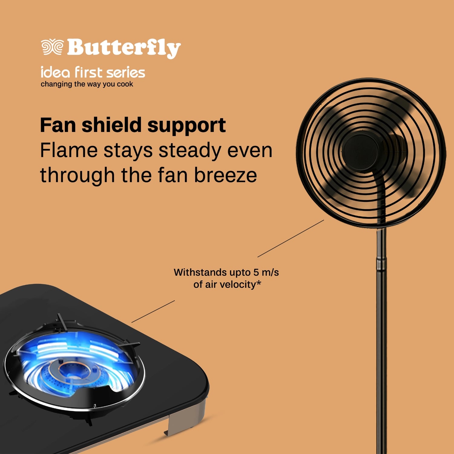 Butterfly GT Aeroline 2 Burner Glass Top Gas Stove - Black_4