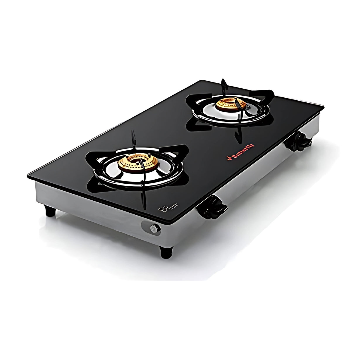 Butterfly L3940A00000 Glass Top LPG Stove Radiant 2 Burner - Black_2