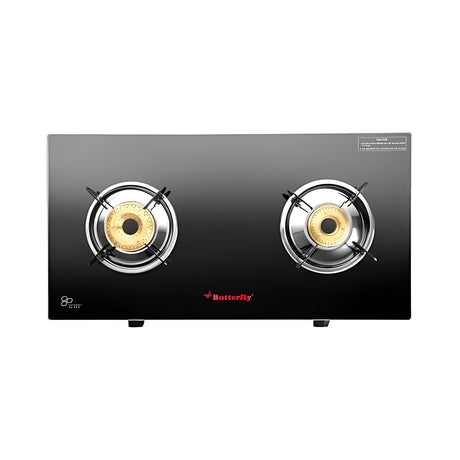 Butterfly L3940A00000 Glass Top LPG Stove Radiant 2 Burner - Black_3