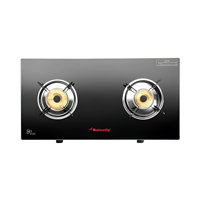 Butterfly L3940A00000 Glass Top LPG Stove Radiant 2 Burner - Black_3