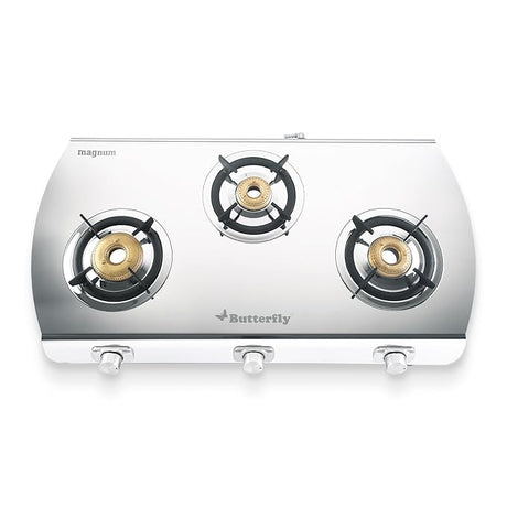Butterfly Magnum 3Burner  Gas Stove - Silver_1