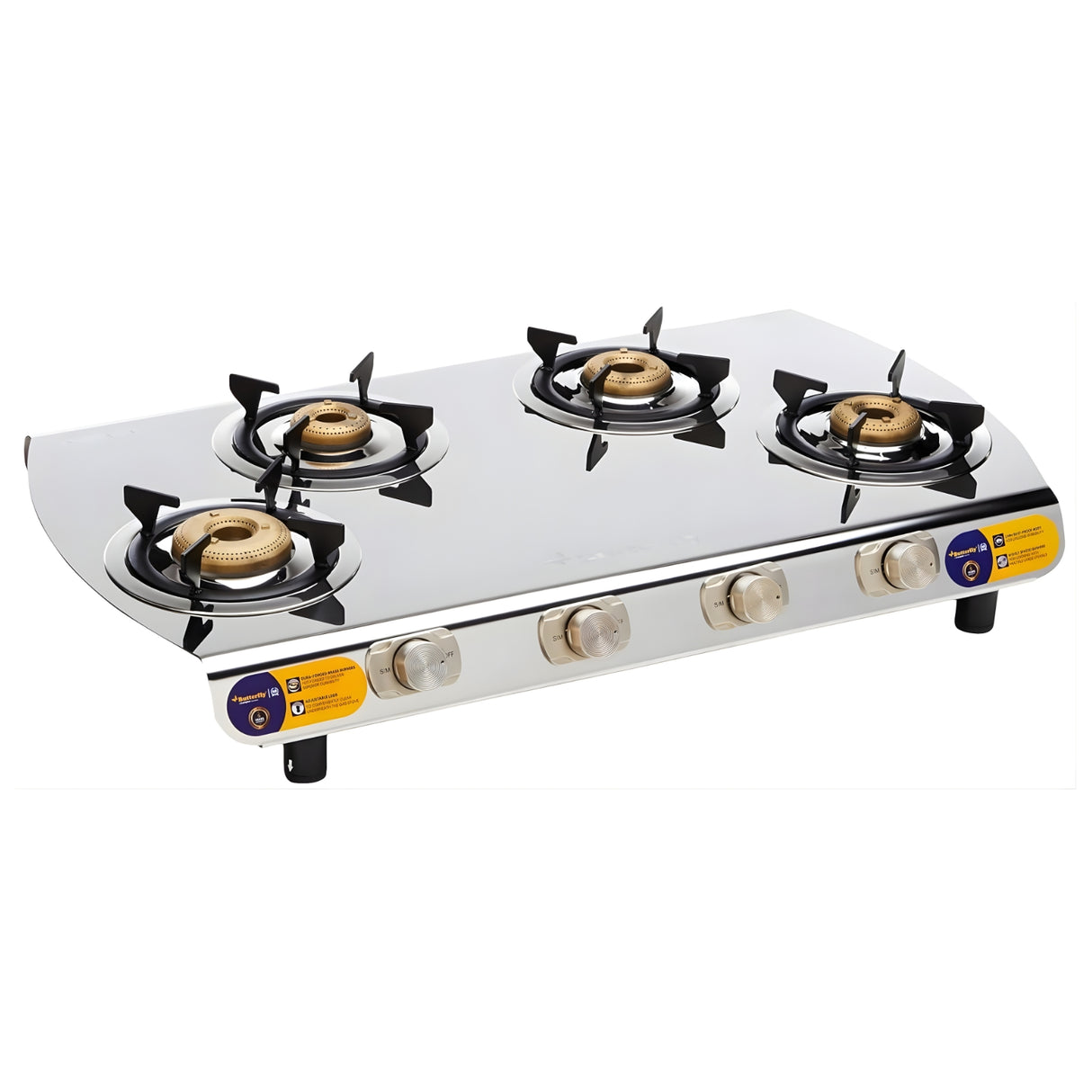 Butterfly Magnum 4-Burner Stainless steel LPG Gas Stove – Silver_2