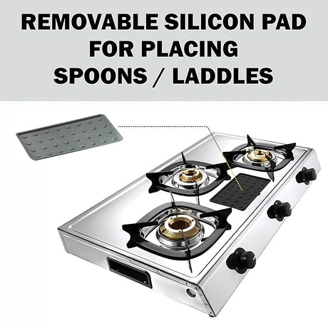 Butterfly Matchless 3Burner Gas Stove Stainless Steel -  Silver_3