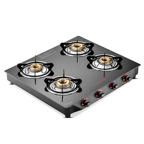 Butterfly Quadro 4-Burner Glass-Top Gas Stove – Black_4