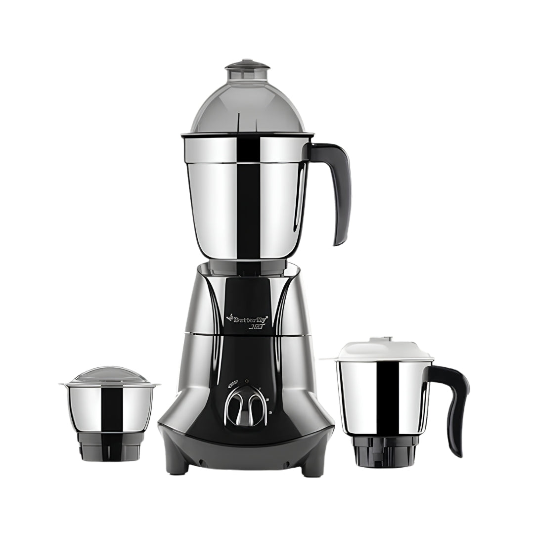 Butterfly Rhino 750W Mixer Grinder Powerful Motor 3 Versatile Jars - Black_Front View