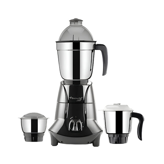 Butterfly Rhino 750W Mixer Grinder Powerful Motor 3 Versatile Jars - Black_Front View