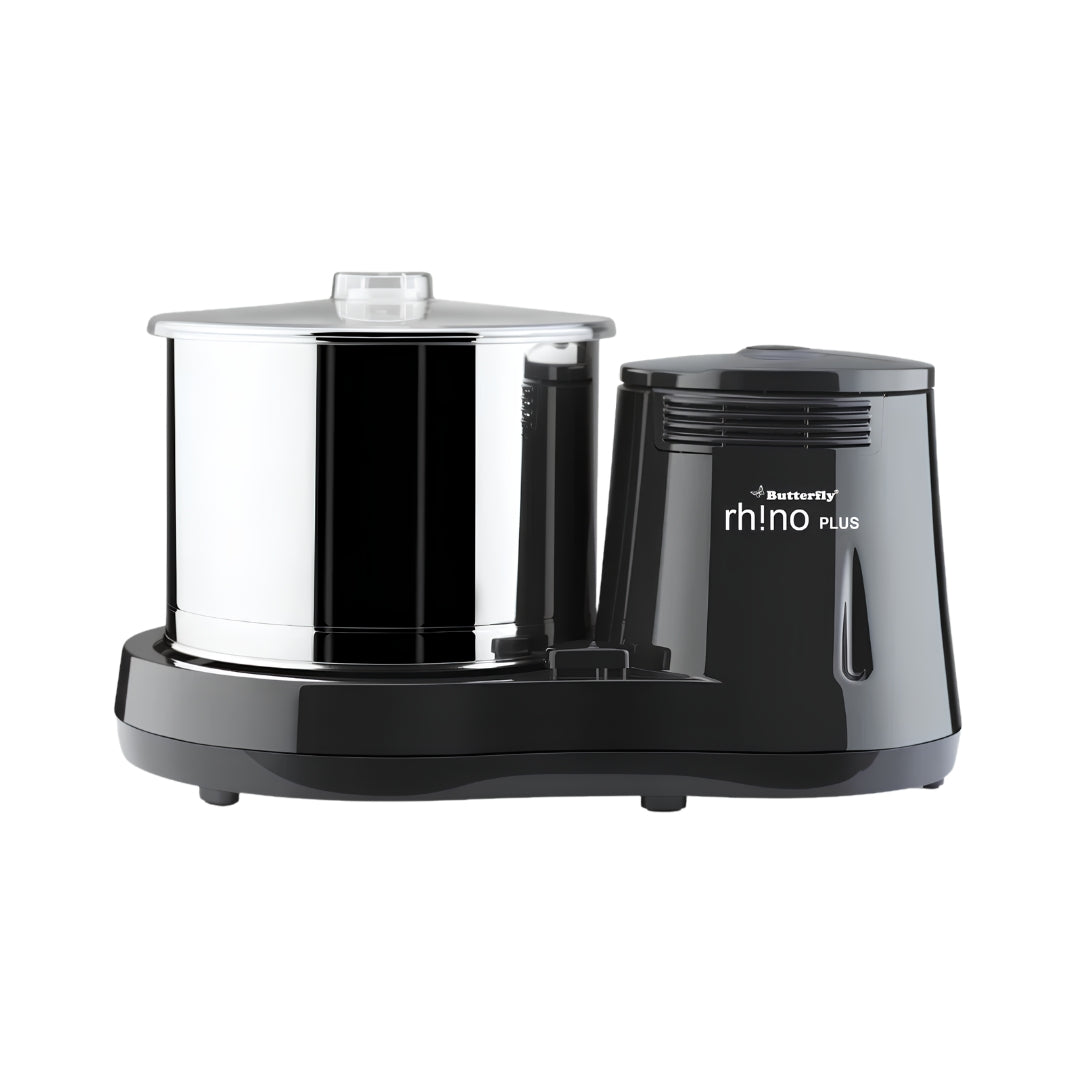 Butterfly Rhino Plus 2L Stainless Steel Drum Table Top Wet Grinder – Grey_Front View