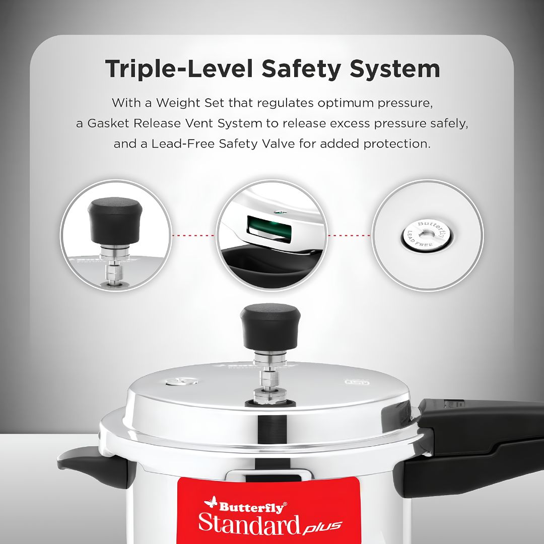 Butterfly Standard Plus Aluminium Pressure Cooker 3 L_Features 2
