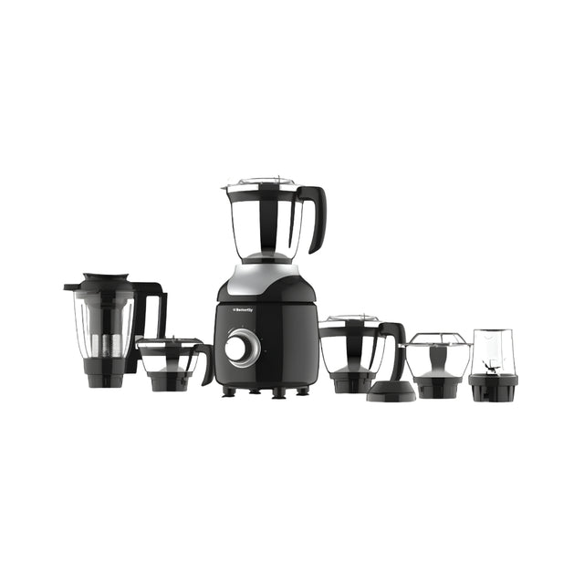 Butterfly Ziera Chrome 750 W 6-Jar Mixer Grinder - Black_Front View