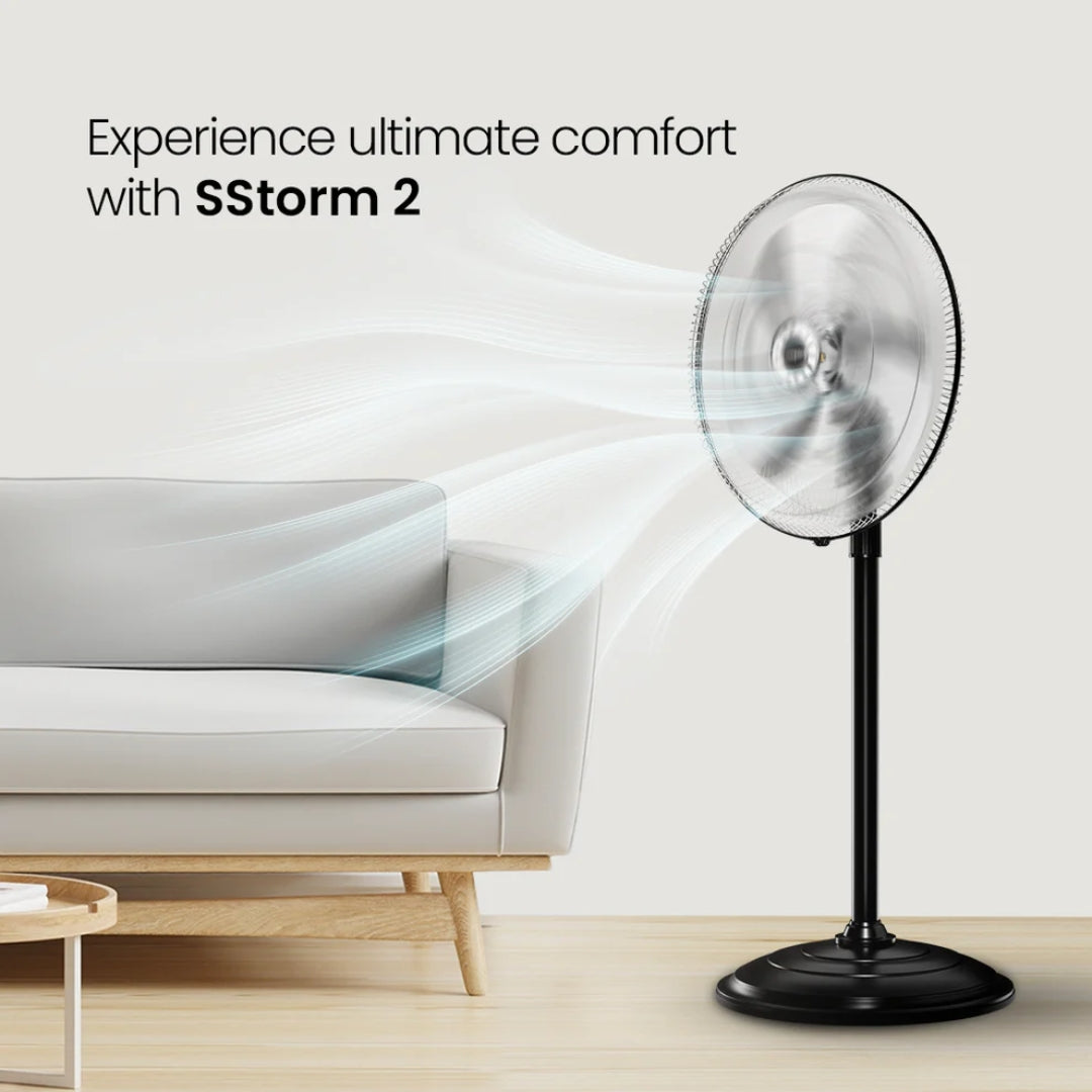 CROMPTON FAN PEDESTAL FAN SSTORM2 18BLACK -PFSTRM218BLK2