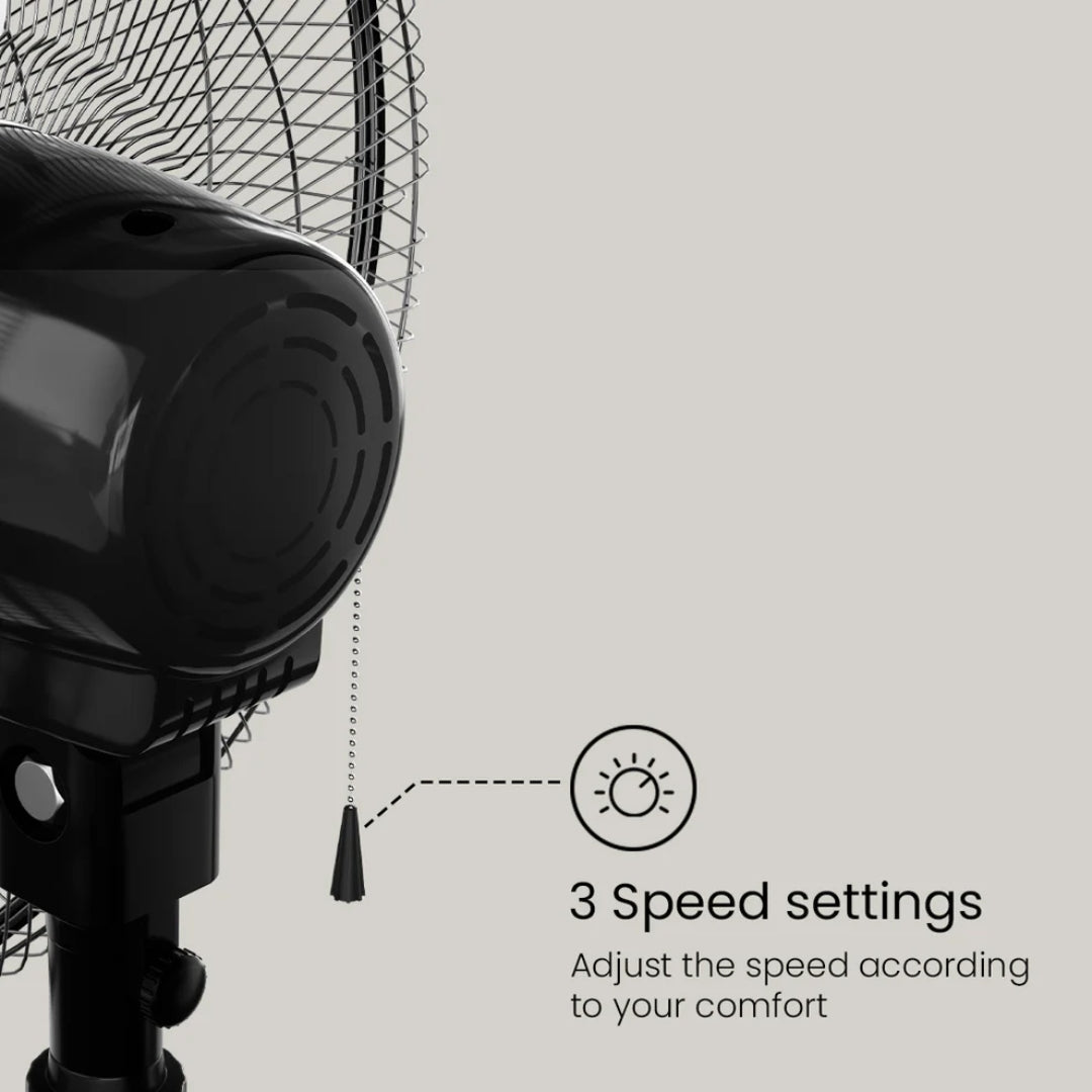 CROMPTON FAN PEDESTAL FAN SSTORM2 18BLACK -PFSTRM218BLK5