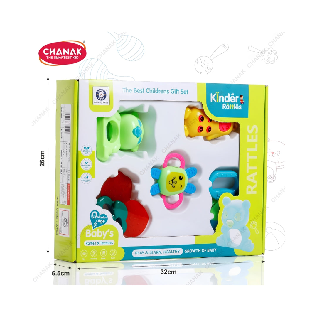 Chanak Baby Kinder Rattles 6 PCS Set Box Dimension_4
