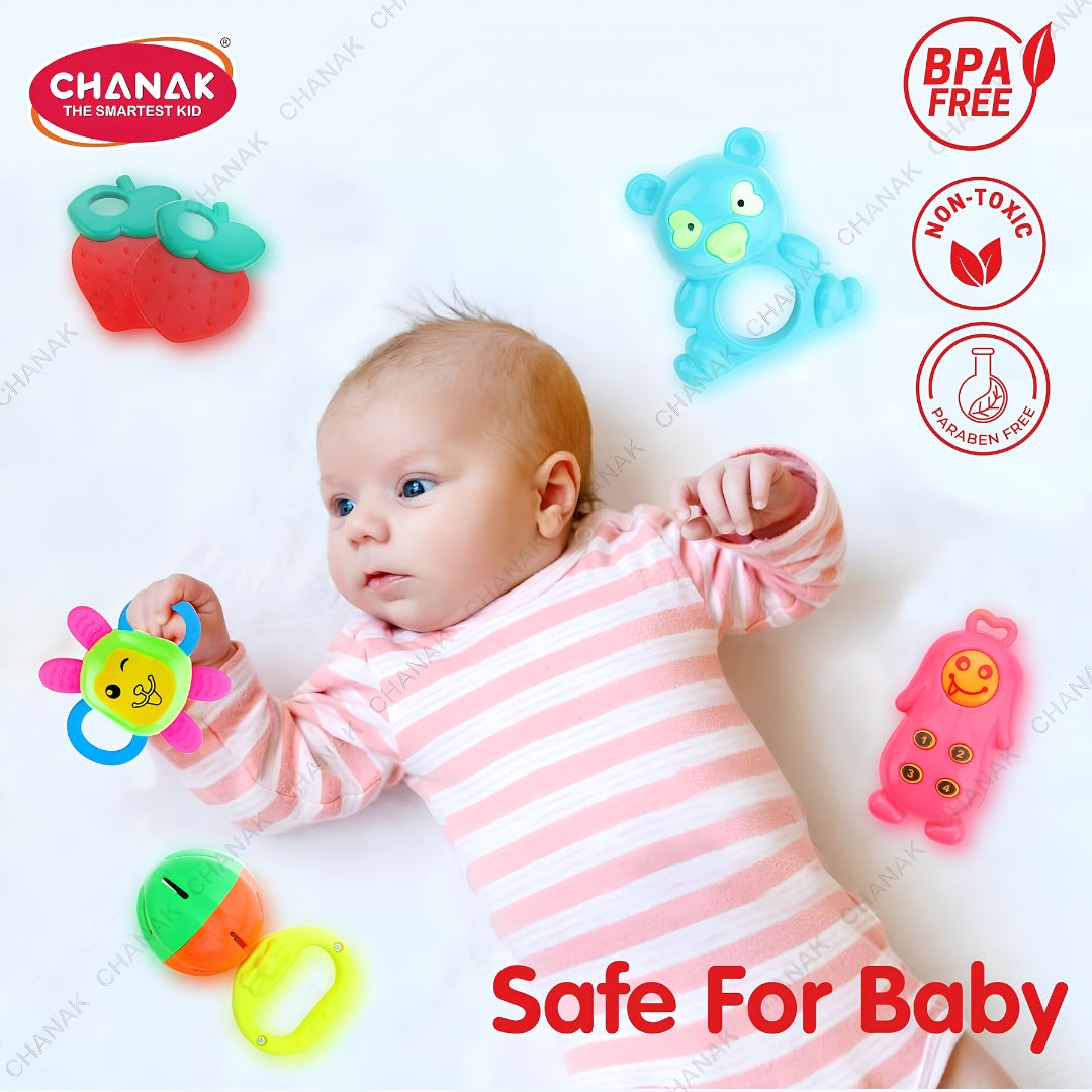 Chanak Baby Kinder Rattles 6 PCS Set Key Feature_6