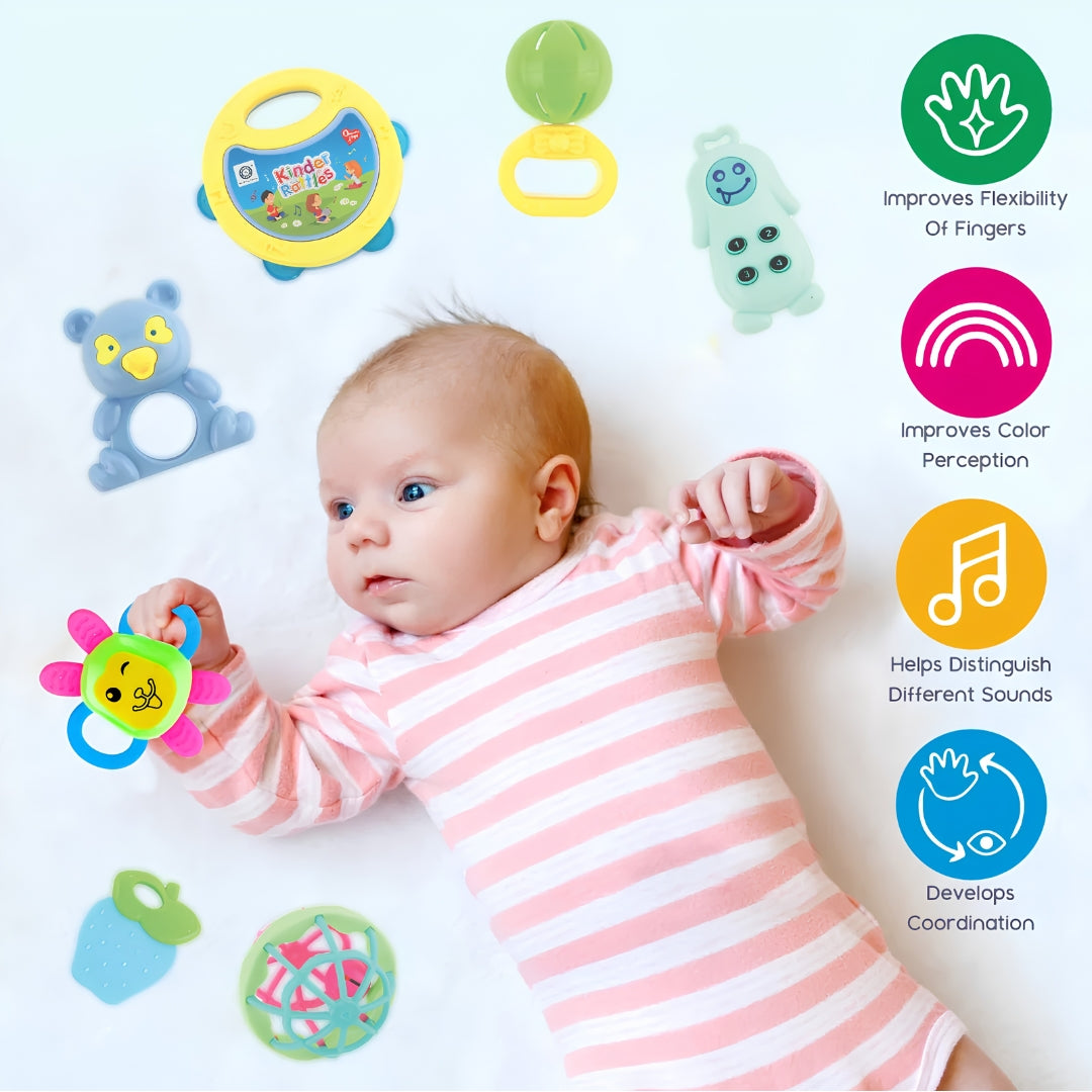 Chanak Baby Kinder Rattles 8 PCS Set Key Features_3