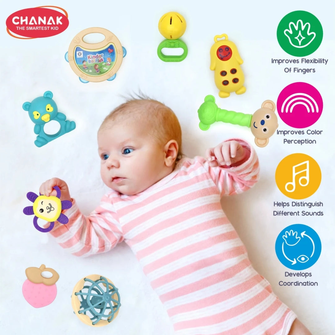 Chanak Baby Kinder Rattles 8 PCS Set Key Features_7
