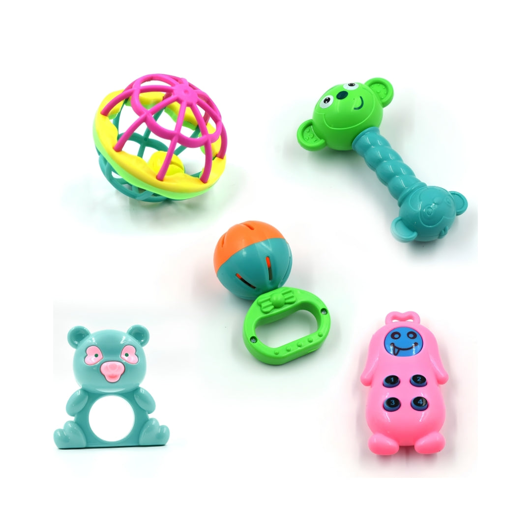 Chanak Kinder Rattles 5 PCS Set Top View_4