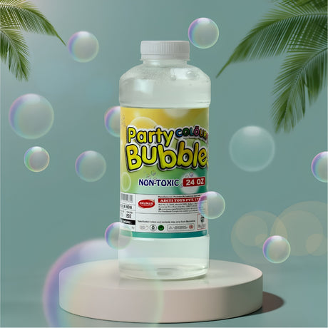 Chanak Party Colours Bubbles Liquid Solution Bottle - 750 ml Front View_2