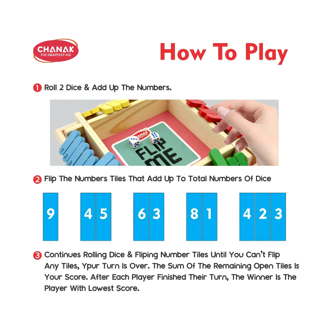Chanak Shut The Wooden Box Dice Flip Me Game How To Play_7
