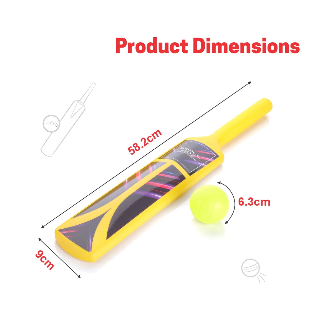 Chanak Small Crickstarts Kids Bat and Ball - Yellow Dimension_3
