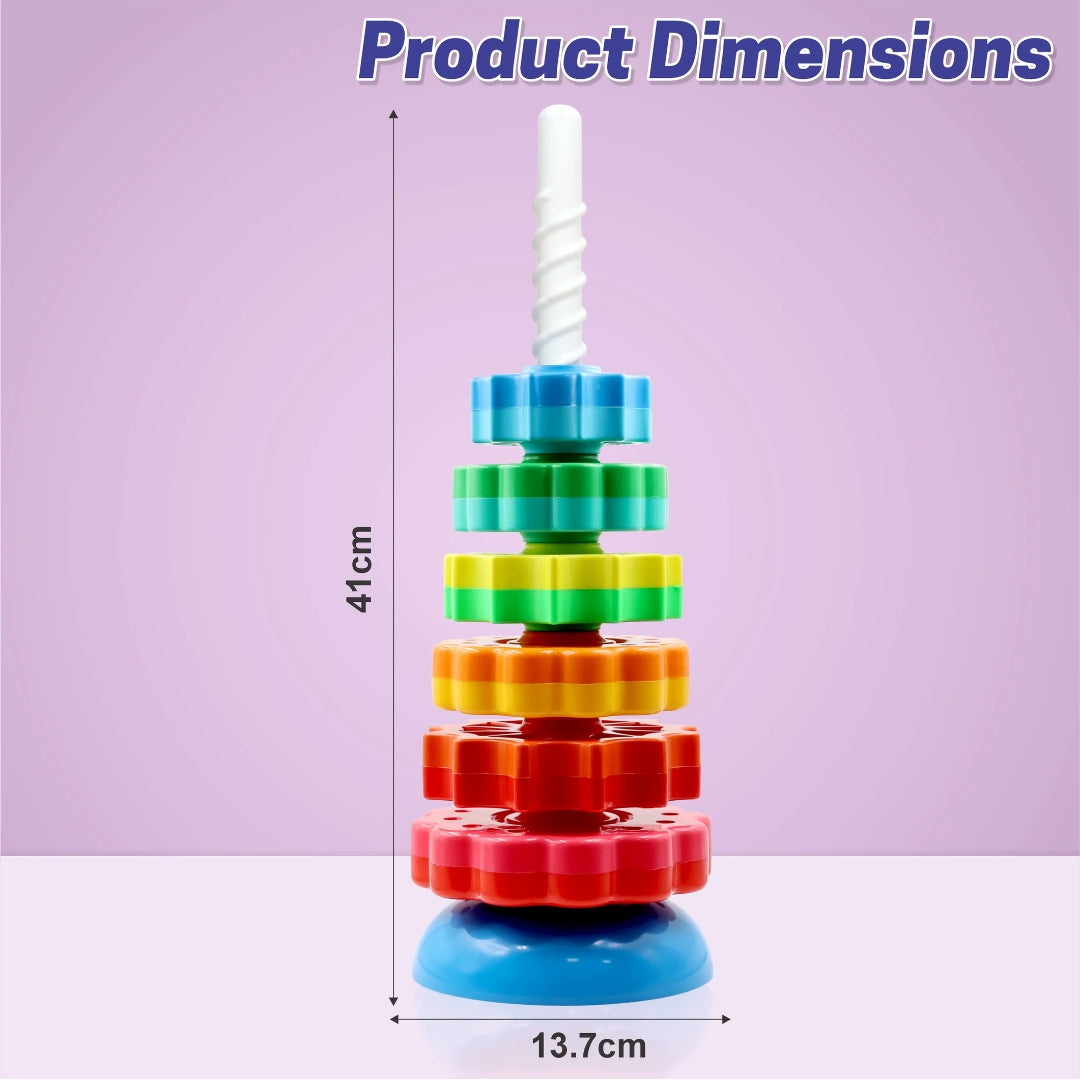 Chanak Spinning Stacking Tower Toy  Dimension_3