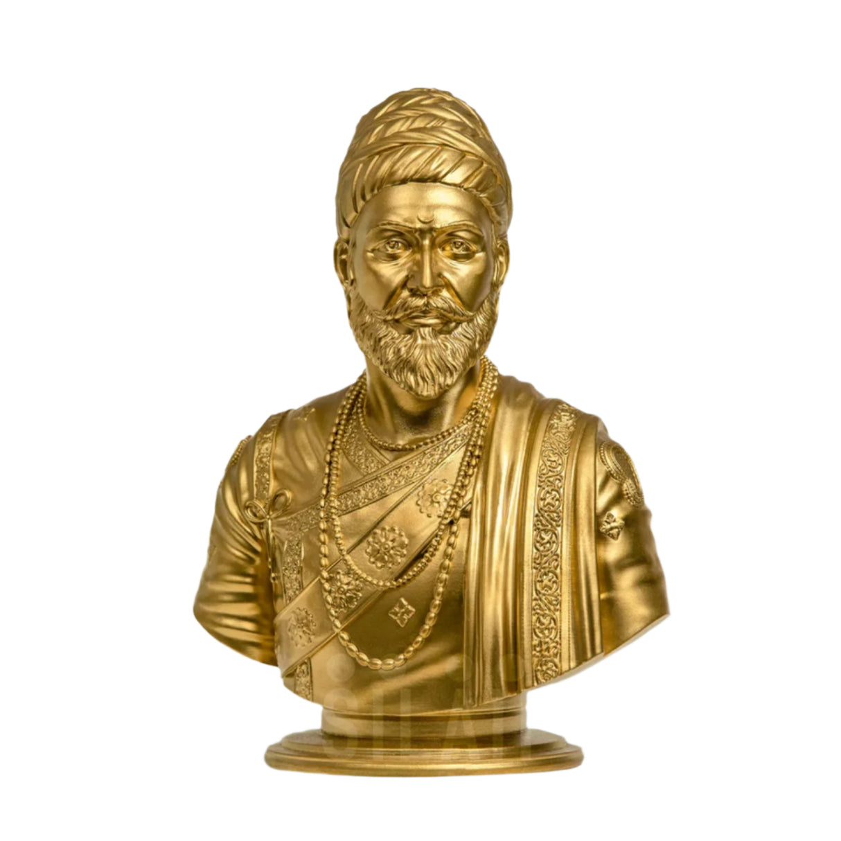 Chhatrapati Shivaji Maharaj Bust 5 In Sculpture - Gold