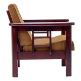 Chicago Pro Wooden Sofa Set (3+1+1 Seater) - Light Walnut Finish
