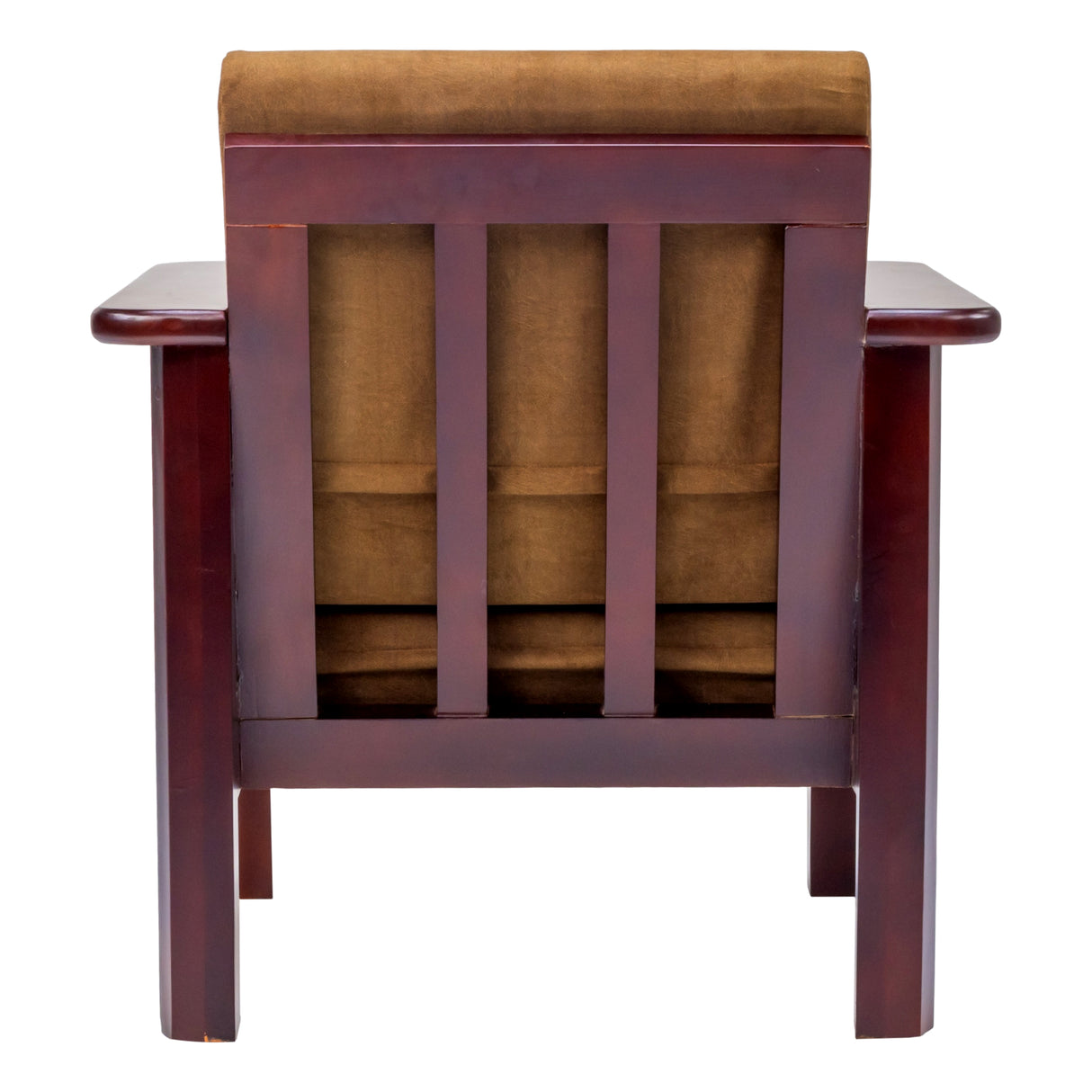 Chicago Pro Wooden Sofa Set (3+1+1 Seater) - Light Walnut Finish