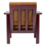 Chicago Pro Wooden Sofa Set (3+1+1 Seater) - Light Walnut Finish
