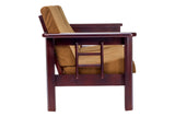 Chicago Pro Wooden Sofa 3 Seater - Light Walnut Finish