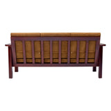 Chicago Pro Wooden Sofa 3 Seater - Light Walnut Finish