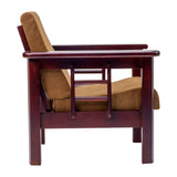 Chicago Pro Wooden Sofa 1 Seater - Light Walnut Finish