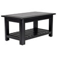 Chicago Pro Wooden Glass Top Coffee Table - Dark Walnut Finish_1