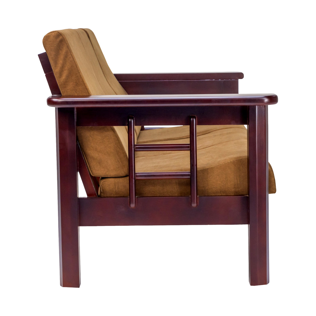 Chicago Wooden Sofa 3-Seater - Light Walnut Finish_3