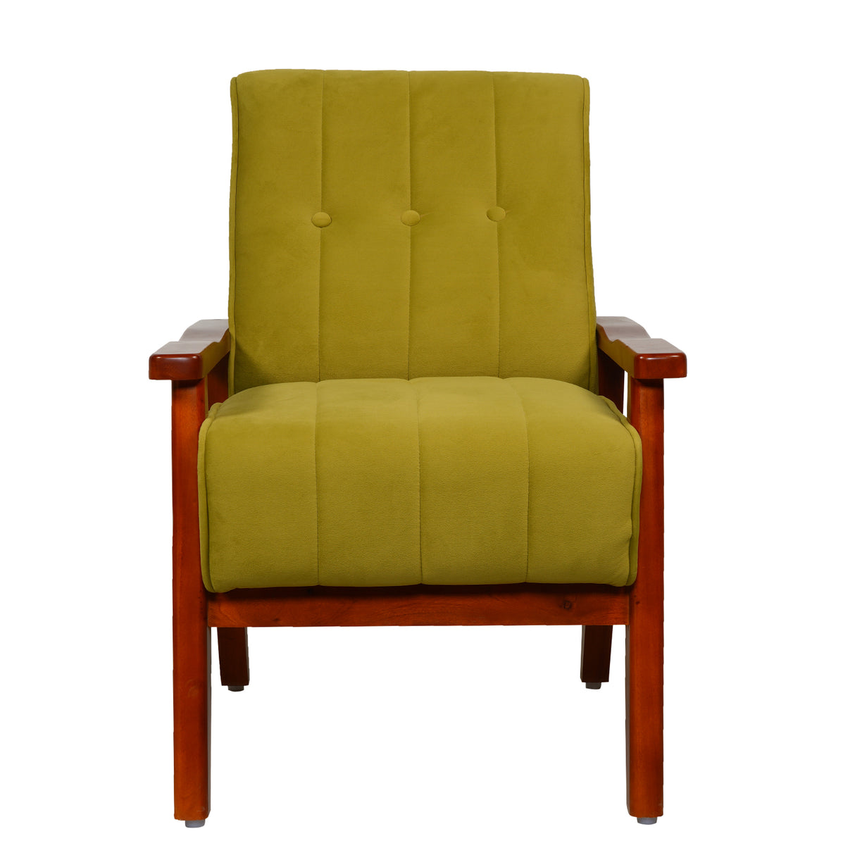 Clifton Wooden Sofa 1- Seater - Teak Finish