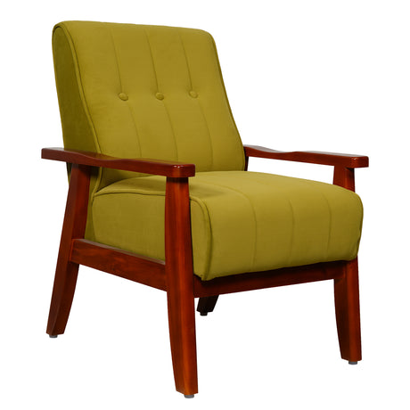Clifton Wooden Sofa 1- Seater - Teak Finish