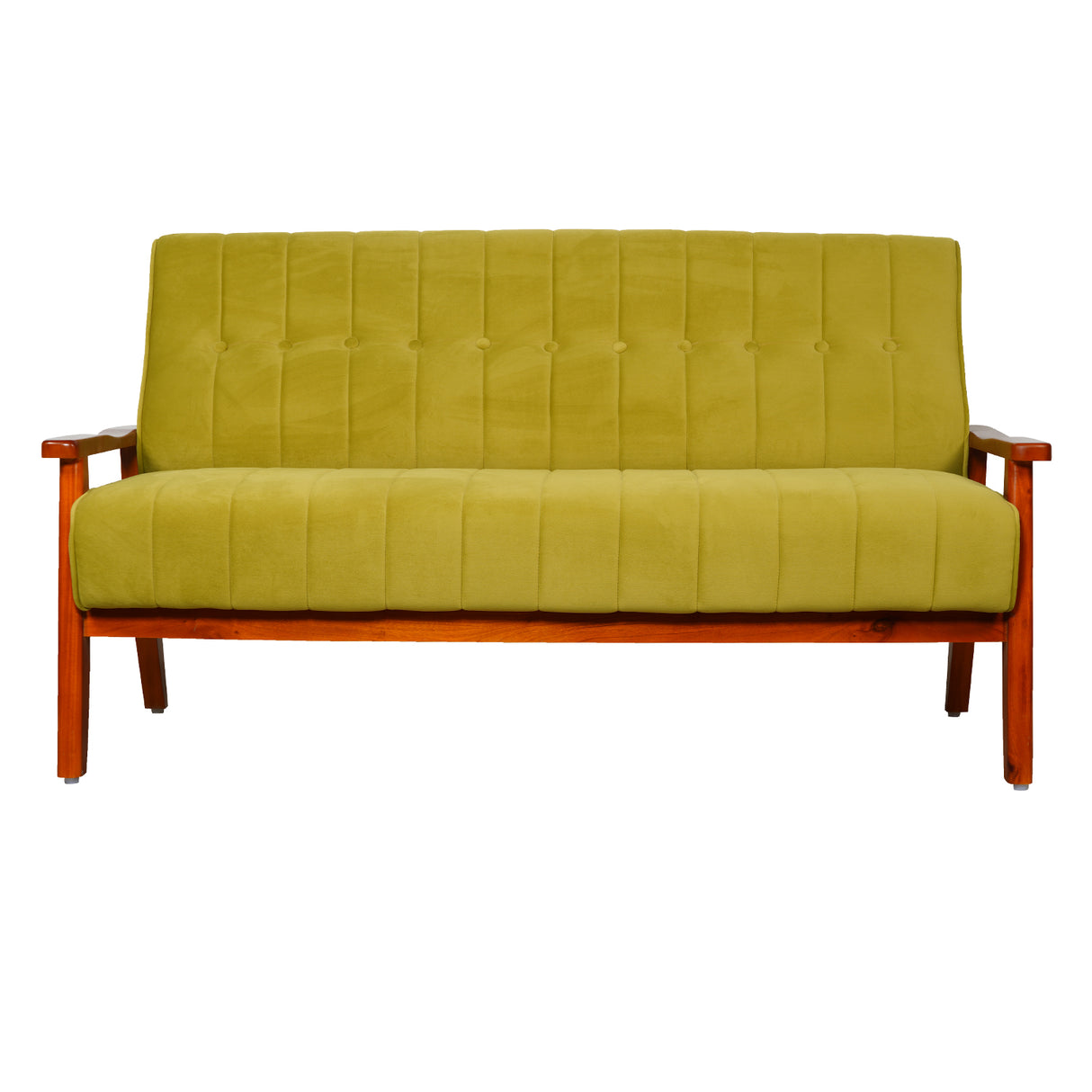 Clifton Wooden Sofa Set (3+1+1-Seater) - Teak Finish