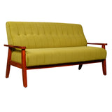Clifton Wooden Sofa Set (3+1+1-Seater) - Teak Finish